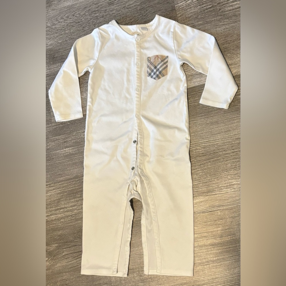 Burberry long sleeved and long pants onesie for 18months old